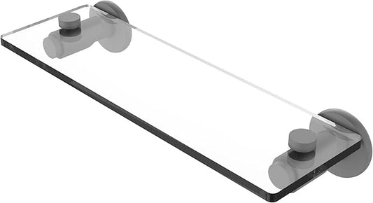 Allied Brass TR-1/22-GYM Tribecca Collection 22 Inch Glass Vanity Beveled Edges Shelf, Matte Gray