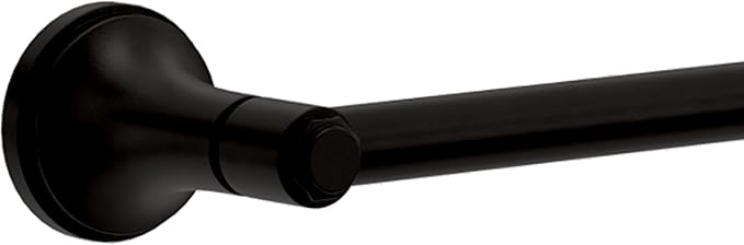Franklin Brass Woodruff (1-Pack) 18'' Towel Rack w/ 6" Extender for Bathroom Matte Black Towel Bar for Bathroom Wall Mounted Towel Holder Rod WDRF26-MB