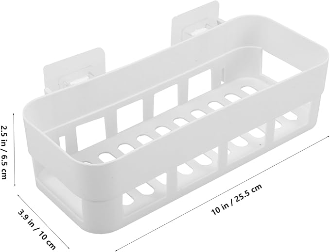 ABOOFAN Wall Suction Storage Holder Hanging Shelves Toilet Storage Rack Easy Install White