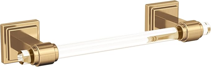 Amerock BH36065CCZ | Clear/Champagne Bronze Towel Bar | 8 in. (203 mm) Towel Rack | Glacio | Bathroom Towel Holder | Bathroom Hardware | Bath Accessories