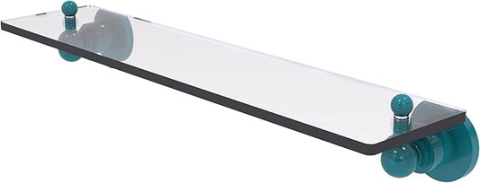 Allied Brass AP-1/22-GLT Astor Place 22 inch Glass Vanity Shelf with Beveled Edges, Glokzin Teal