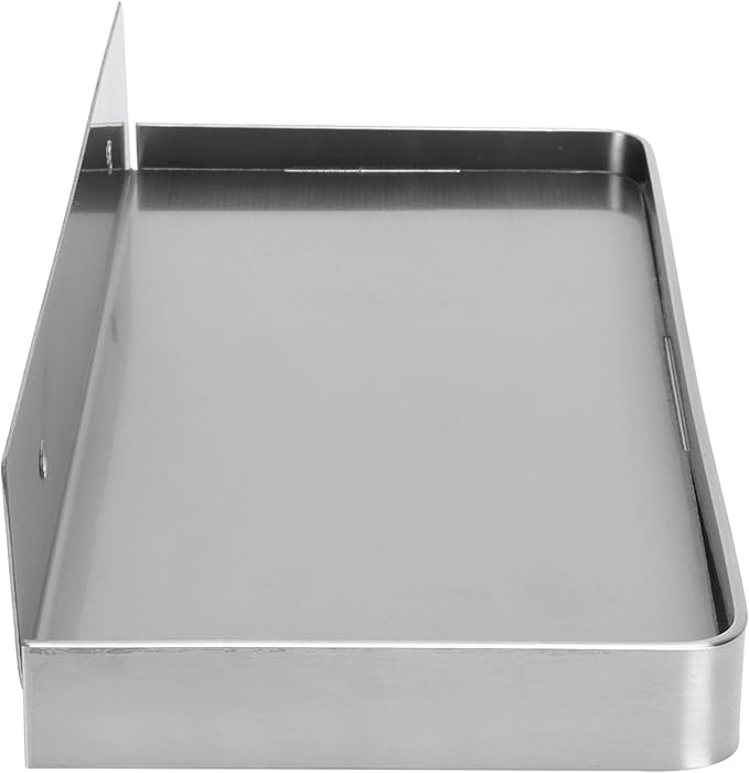 Yosoo Health Gear Bathroom Cell Phone Shelf Wall Mounted Phone Holder Plate, Sturdy Stainless Steel Toilet Phone Storage Tray 7.3x3.5in Bathroom Phone Shelf with Raised Edges (Brushed)