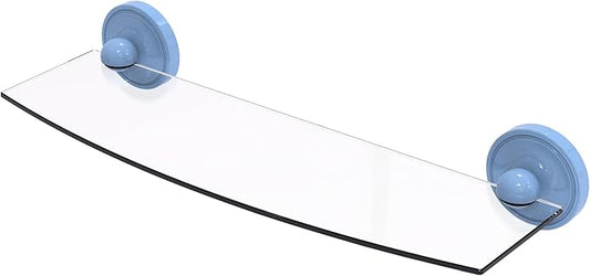 Allied Brass PR-33/18-FTB Prestige Regal Collection 18 Inch Glass Shelf, Flat Troll Blue