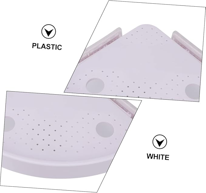 DOITOOL Triangle Storage Mount Bathroom Shelf Organizer Plastic Sturdy Corner Rack Over Toilet Storage Holder for Decor Organization