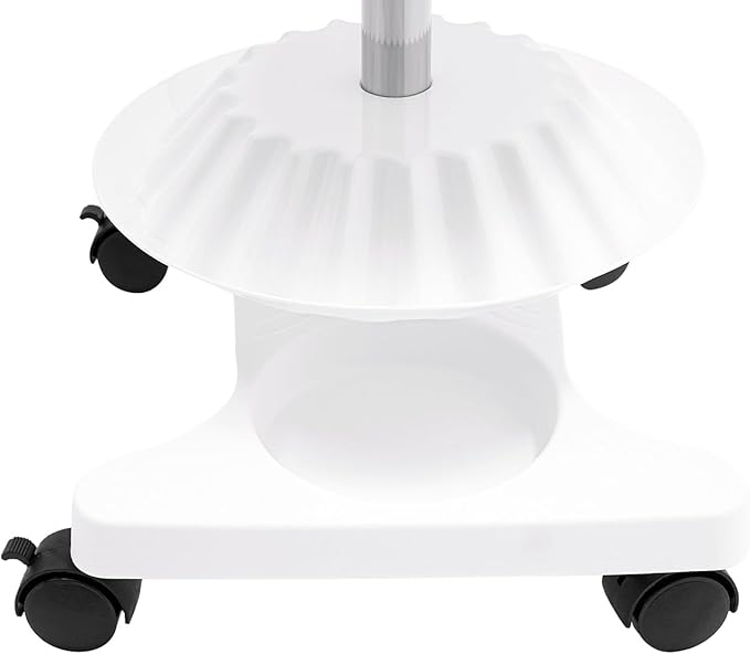 5 Tiers Nail Polish Trolley Display Organizer, 360 Rotating Nail Polish Rack Holder with Wheels, Up to 120, Rotating Essential Oil Display Stand for Home Spa Business Salon, White