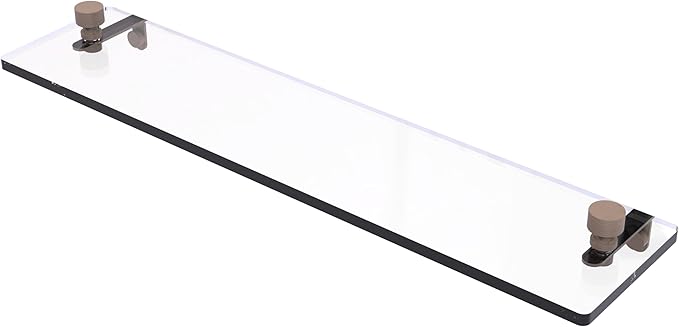 Allied Brass FT-1/22-SHB Foxtrot 22 Inch Glass Vanity Shelf with Beveled Edges, Shaded Beige