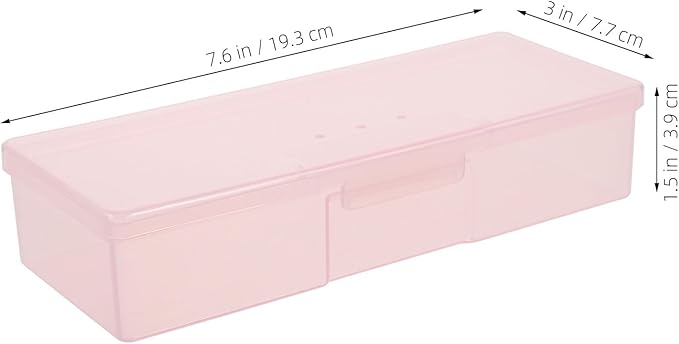 Manicure Tool Box Organizer Clear Nail Storage Case Portable Nail Kit Organizer for Home Salon Use with Large Capacity