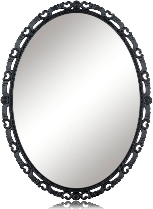 ARTLYMERS Magnetic Locker Mirror, Real Glass Small Mirrors for Lockers with Magnetic Backing, School Locker, Bathroom, Household Refrigerator, Locker Accessory or Office Cabinet (Black)