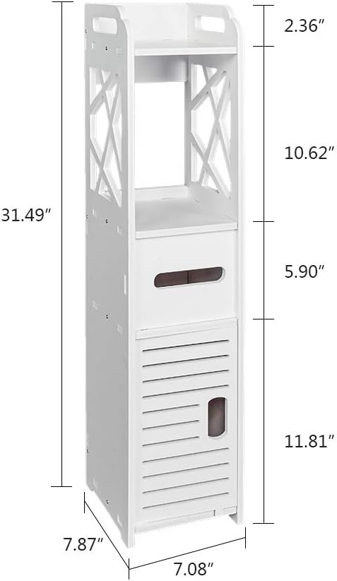 Bathroom Storage Shelf Drawer Multi Compartment Organizer Water Proof Anti Decay Anti Rot Environmental Friendly White