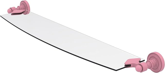 Allied Brass DT-33/24-PNK Dottingham Collection 24 Inch Glass Shelf, Pink