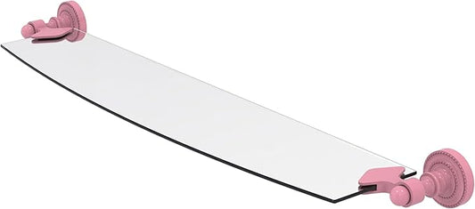 Allied Brass DT-33/24-PNK Dottingham Collection 24 Inch Glass Shelf, Pink