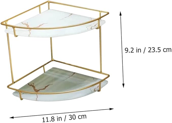 Ipetboom Bathroom Corner Storage Rack Shelf for Toiletries and Cosmetics Easy Install Organizer for Kitchen and Bathroom Space Saving for Clutter Management