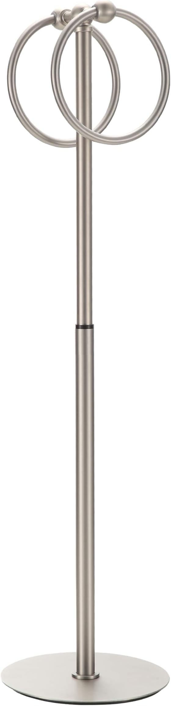 Adjustable Brush Nickel Towel Rack,Freestanding Bathroom Towel Holder