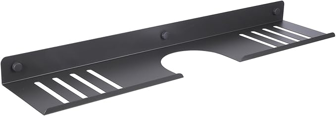 NUOBESTY Sink Shelf Bathroom Organizer 50cm Wall-Mounted No-Drill Storage Rack Gunmetal Gray Floating Shelf for Kitchen Sink and Bathroom Counter