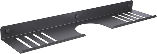 NUOBESTY Sink Shelf Bathroom Organizer 50cm Wall-Mounted No-Drill Storage Rack Gunmetal Gray Floating Shelf for Kitchen Sink and Bathroom Counter