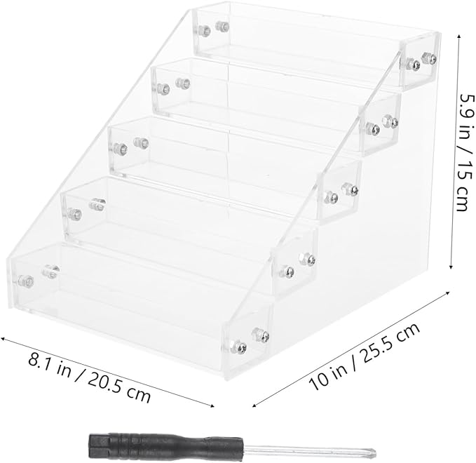 1pc Acrylic Multi Manicure Display Rack for Nail Polish Organization Makeup Shelf for Dressing Table Bedroom and Salon Use Practical and Stylish Storage
