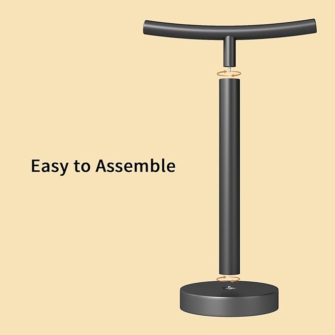 YUMORE Hand Towel Holder Stand Countertop Towel Rack Free Standing Towel Bar Hanger for Bathroom Kitchen Matte Black
