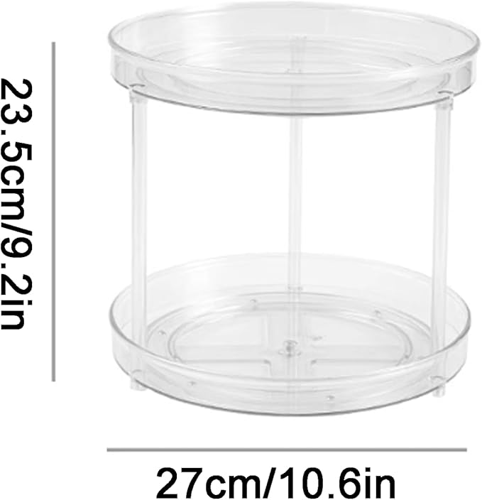 Removable Countertop Bathroom Shelf Plastic Rotatable Bathroom Shelf Transparent Removable Bathroom Shelf Multifunctional Large Capacity