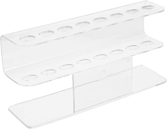 balacoo Acrylic Tweezer Stand 8-Hole Clear Organizer Holder for Manicure Tools Makeup Brushes Nail Art Tools Facial Tweezers Display