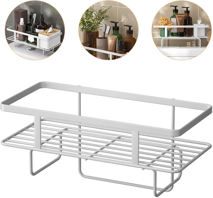 DOITOOL Bathroom Shelf over Toilet Easy Install Home Sundry Rack Non-punching Design