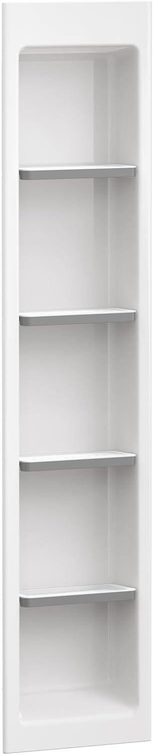 American Standard 7192000.020 Aspirations 15 x 65-Inch In-Wall Shelving Unit, White