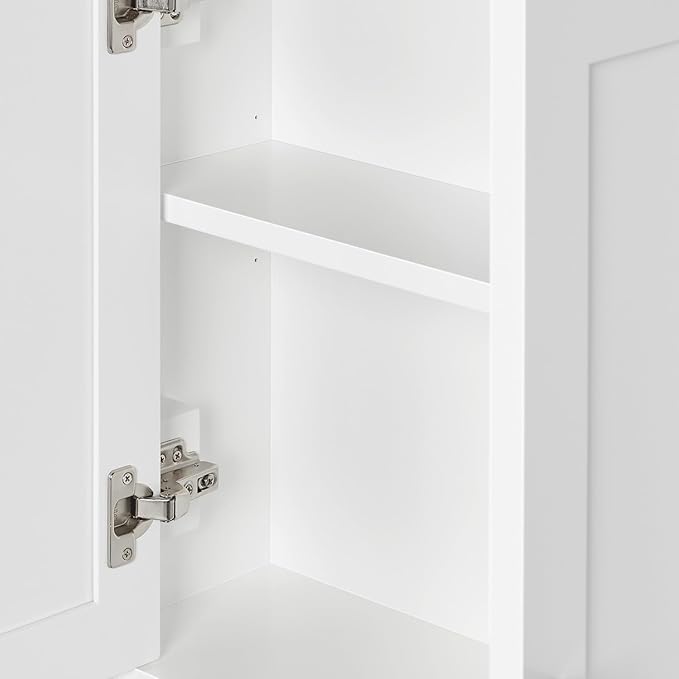 ARIEL Bathroom Wall Cabinet 31" H x 23.1W x 8" D - Open Shelf - White