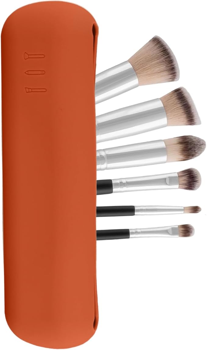 Silicone Makeup Brush Holder,Silicone Brush Organizer for Vanity,Countertop,Desk and Travel
