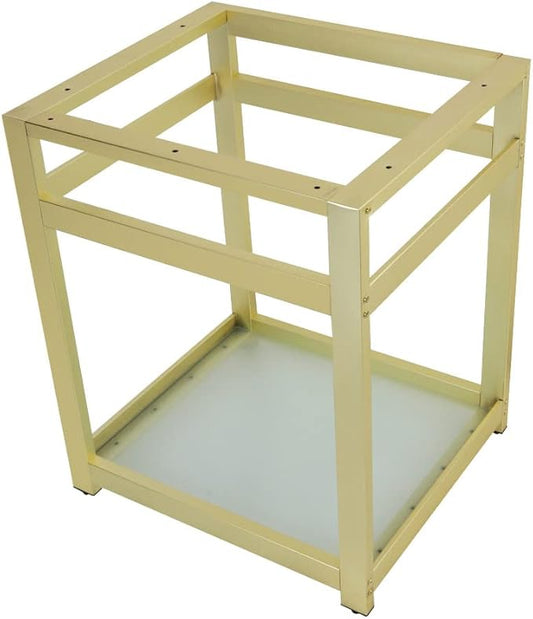 25 x 22 in. Fauceture Steel Console Sink Base with Glass Shelf Brushed Brass