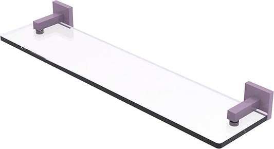 Allied Brass MT-1-22-LVN Montero Collection 22 Inch Glass Vanity Shelf with Beveled Edges, Lavender