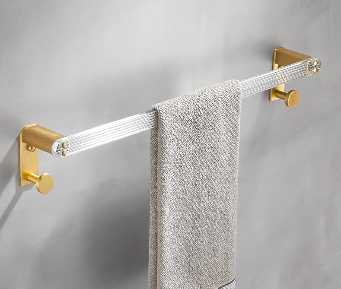 Towel Rack Toilet Golden Bath Towel Rack Bathroom Towel Pendant Set, Single Rod