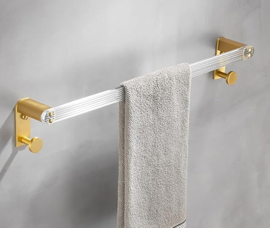 Towel Rack Toilet Golden Bath Towel Rack Bathroom Towel Pendant Set, Single Rod