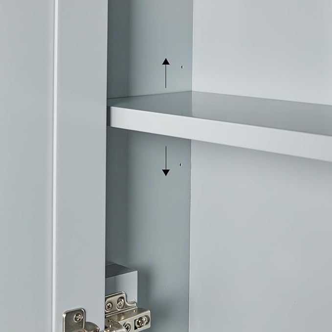 ARIEL Bathroom wall Cabinet 31" H x 23.1W x 8" D - Open Shelf - Grey