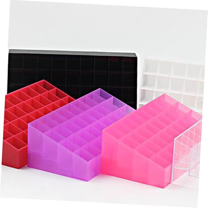 Makeup Organizer 40 Slots Lipstick Storage Box Space Saving Desktop Travel Cosmetic Holder
