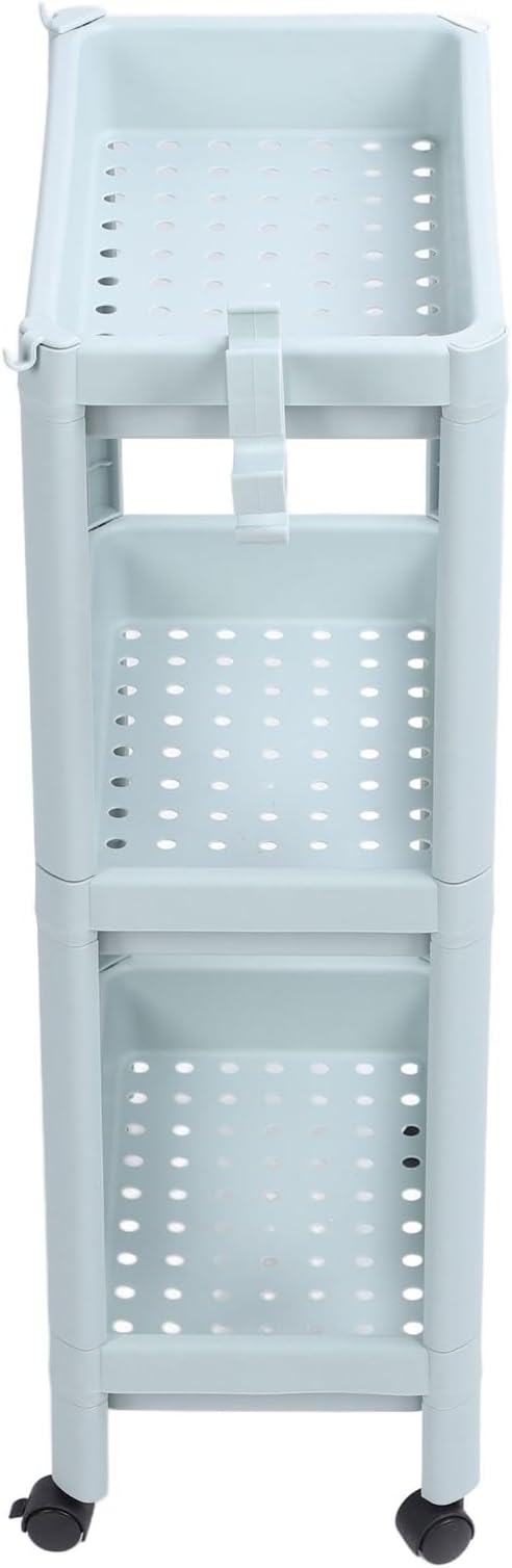 Bathroom Floor Shelf, Bathroom Storage, Open Shelf, Freestanding Corner Shelves, Shelves, Storage Shelves, Nordic (3 Layers (with Wheels)