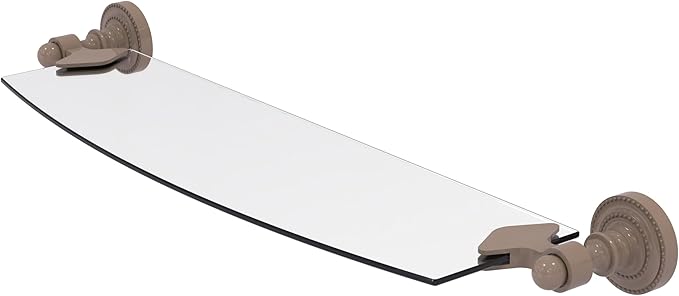 Allied Brass DT-33/18-SHB Dottingham Collection 18 Inch Glass Shelf, Shaded Beige