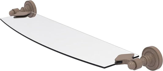Allied Brass DT-33/18-SHB Dottingham Collection 18 Inch Glass Shelf, Shaded Beige