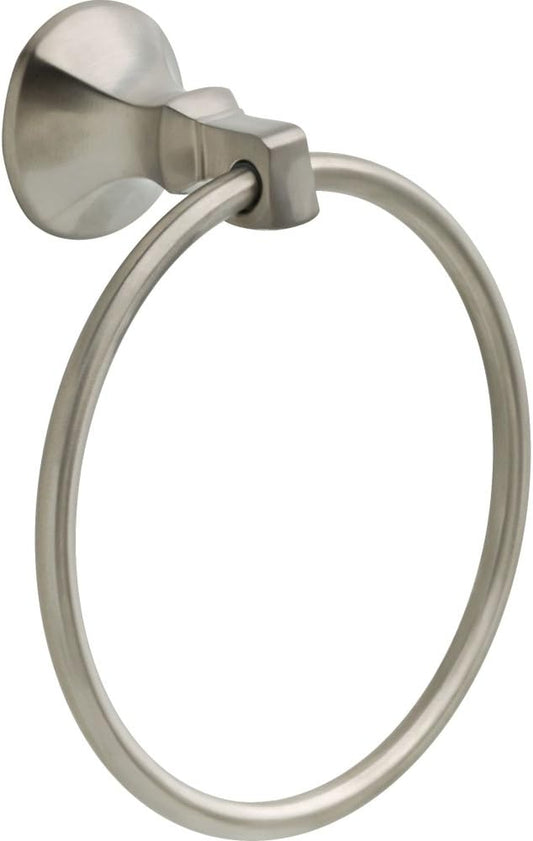 Delta Ashlyn (1-Pack) Hand Towel Holder Brilliance Stainless Steel Towel Racks for Bathroom Wall Round Towel Ring Holder for Bath Towel Hanger for Kitchen, Bathroom Accessories 76446-SS