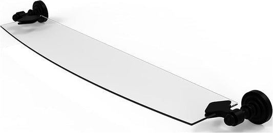 Allied Brass DT-33/18-BKM Dottingham Collection 18 Inch Glass Shelf, Matte Black