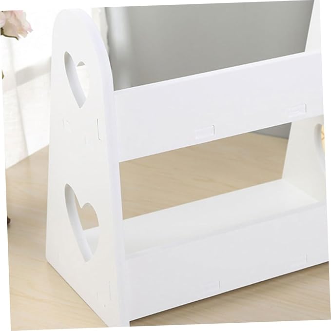 Bathroom Shelf Heart-Shaped Hollow Storage Rack for Cosmetics Small Washbasin Organizer Easy Installation Material for Bathroom and Vanity Use