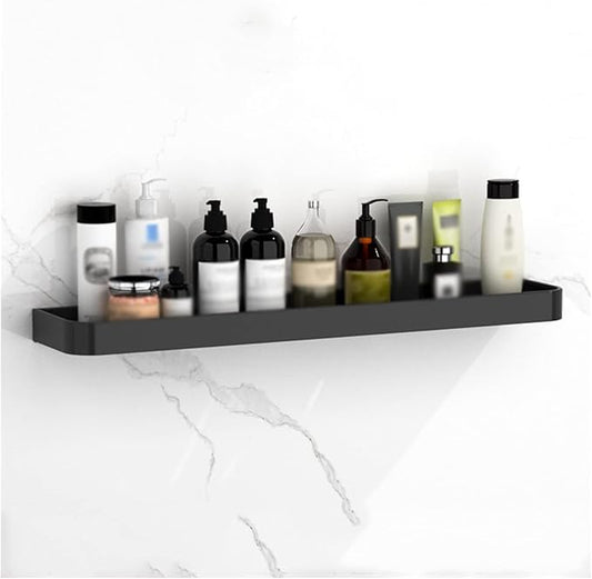 HASMI Bathroom Shelf Storage Organizer Wall Mount，Bathroom Shelf with Rail，Floating Shelves Wall Mounted Storage Shelves for Kitchen, Bathroom Floating Shelves (Size : 60 cm Long)