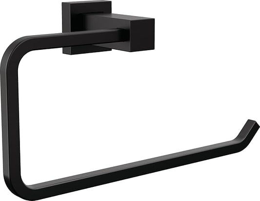 Delta Faucet Velum Towel Ring, Black Bathroom Wall Mounted Ring, Hand Towel Ring, Towel Holder, Matte Black IAO20846-BL