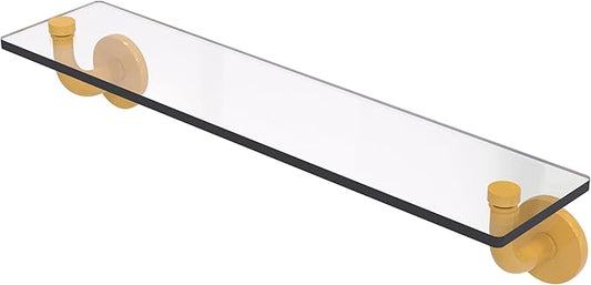 Allied Brass RM-1-22-SGL Remi Collection 22 Inch Glass Vanity Shelf with Beveled Edges, Spanish Gold