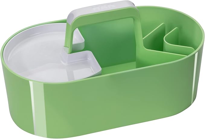 HAN Toolbox Loft 1200-80 with 4 Compartments Removable Storage Tray and Carry Handle Lime Green