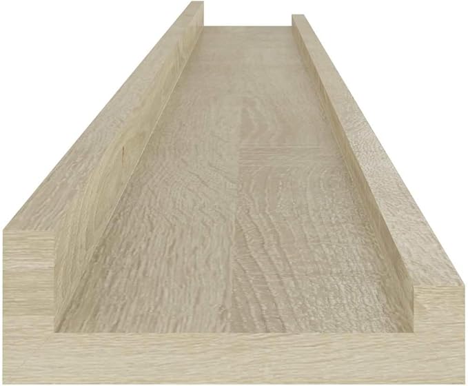 Set of 2 Floating Shelves, 39.4 Inch Modern Wall Mounted Storage Rack, Sonoma Oak MDF Decorative Display Ledge for Living Room and Bedroom