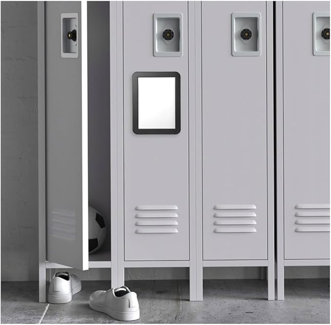 10 Pack Black Magnetic Locker Mirror,5" x 7" Iocker Mirror Magnetic - Small Mirrors for School Locker, Bathroom, Workshop Toolbox, Office Cabinet,Easy Install