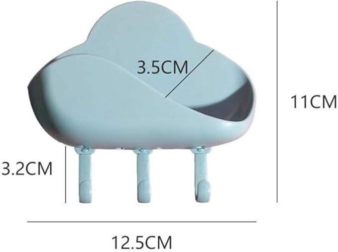 WFF 4 Piece Bathroom Soap Shelf, Bathroom Amenities, Drain Toilet Multifunctional Soap Shelf, with Suction Cup, Wall Hanger, (Color : A)