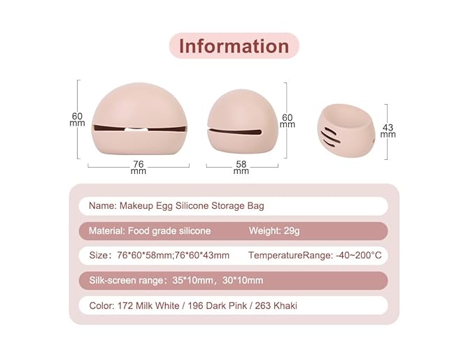 Womens Soft Silicone Travel or Daily Makeup Sponge Holder, Dust-proof Portable Cosmetic Face Makeup blender, Soft and Eco-Friendly Silicone Beauty Make up Organizer (1, Upgrade Khaki)