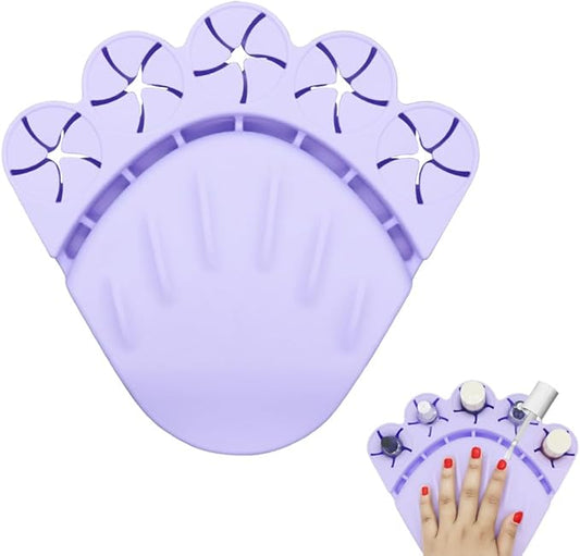 Anti Spill Free Tilt Nail Polish Bottle Holder, Home Fingernail Polish Stand Arm Rest Pad,Art Tool Nail Paint Tech Mat Polish Bottle Organizer Manicure Accessories