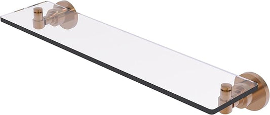Allied Brass WS-1/22-BBR Washington Square Collection 22 Inch Glass Vanity Beveled Edges Shelf, Brushed Bronze