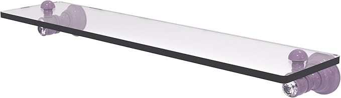 Allied Brass CC-1-22-LVN Carolina Crystal Collection 22 Inch Glass Shelf, Lavender